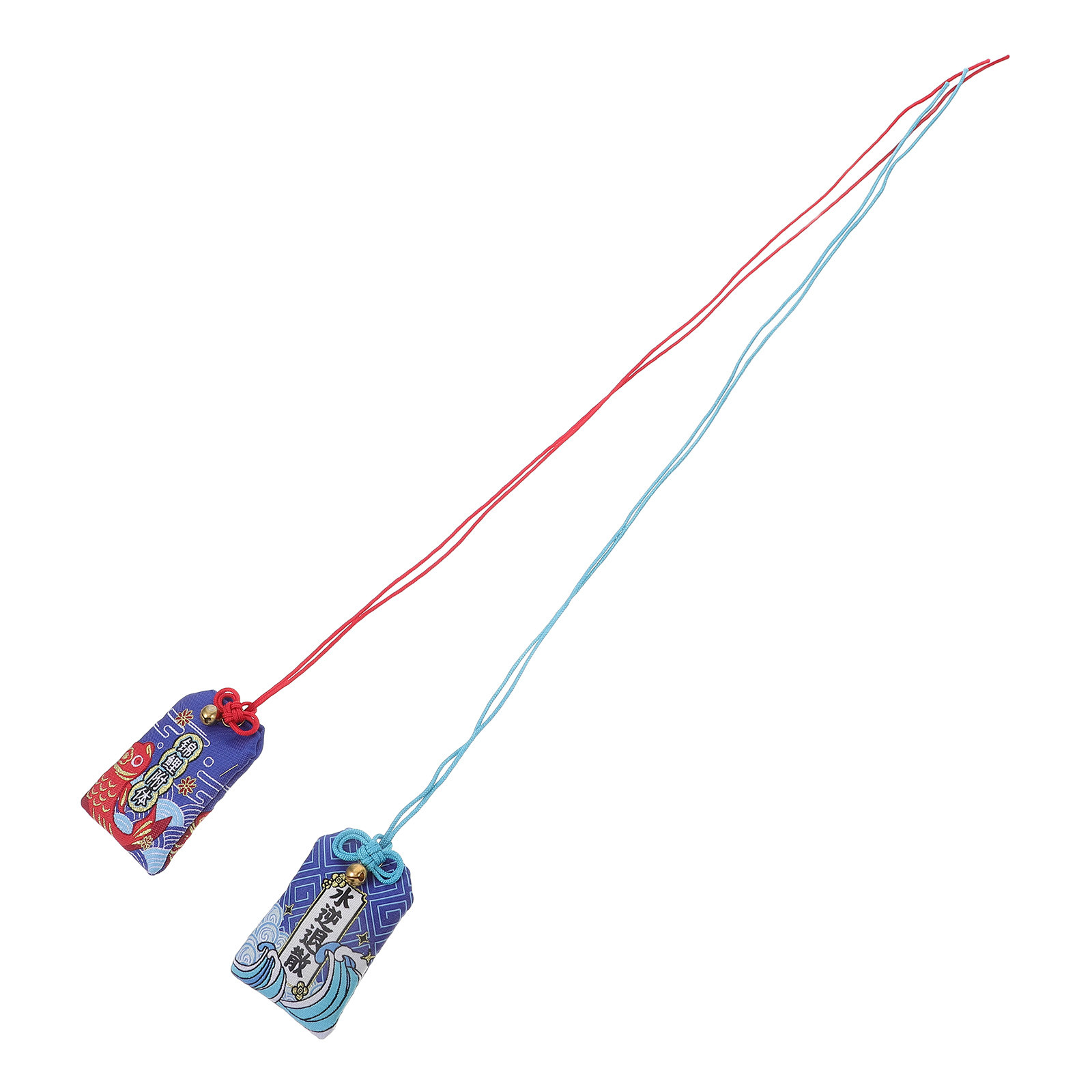 Japanese Home Textiles - 2Pcs Japanese Koi Omamori Embroidered Amulet