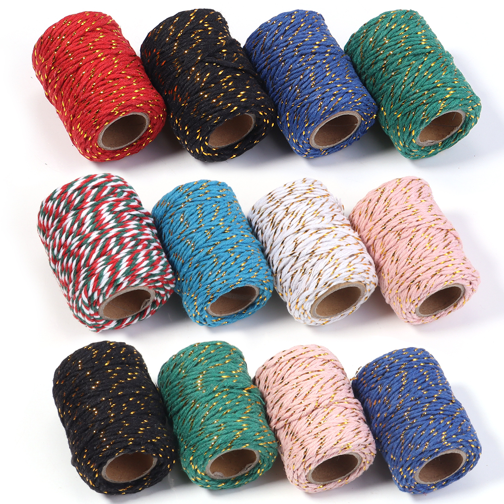 Home Textiles And Decor - 20M/Roll Cotton Cord Baker Twine Colorful