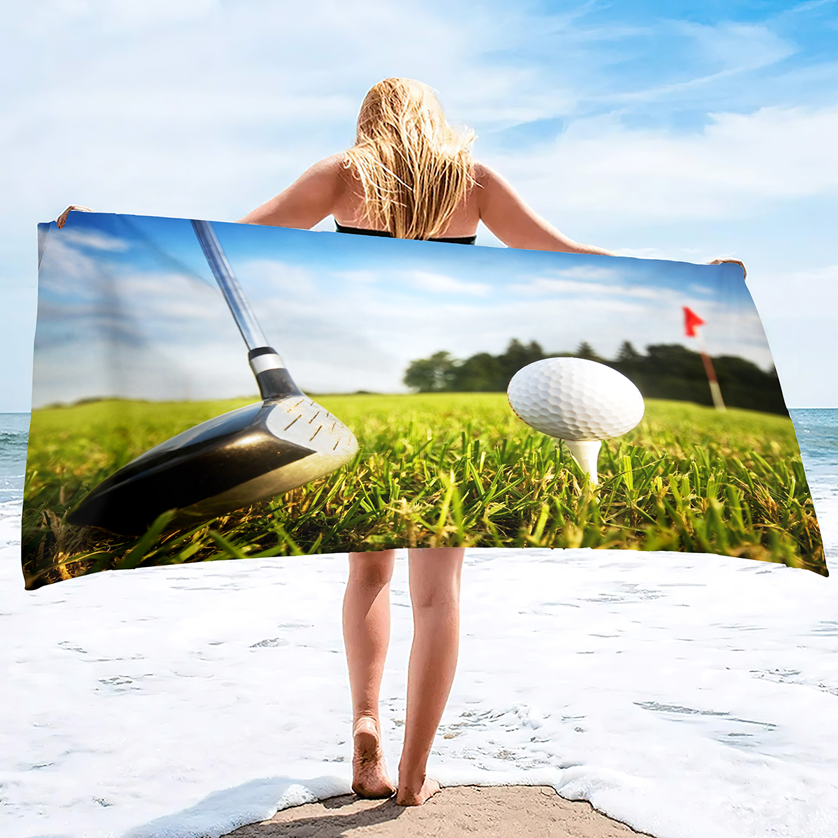 Home Textiles Face Towel - Sport Ball Golf Beach Towels,Golf Bathroom