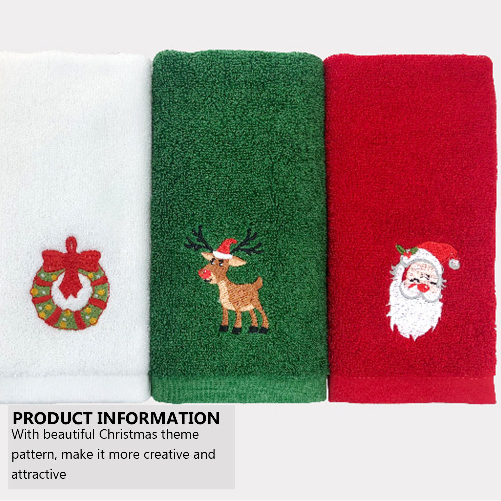 Home Textiles In Pakistan - 2pcs Embroidery Towel Set Christmas Cotton