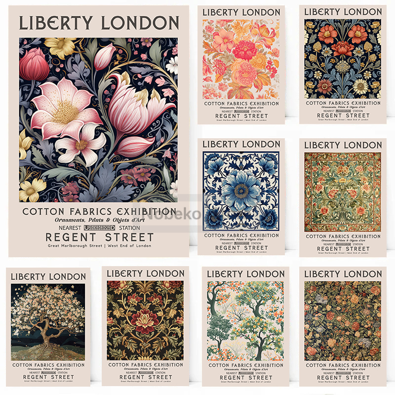 Home Textiles Room Spray - William Morris Exhibition Poster Liberty London