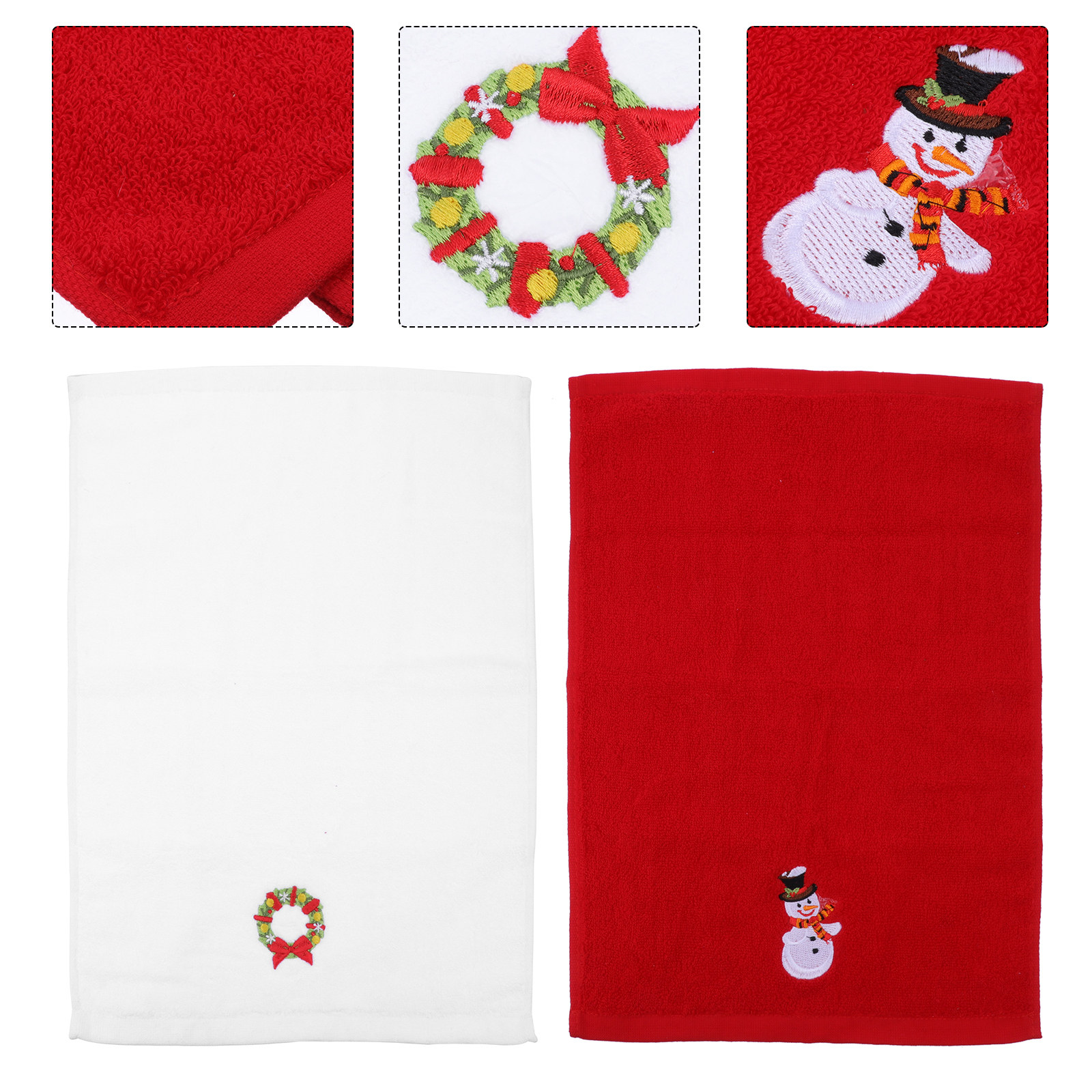 Home Textiles In Pakistan - 2Pcs Decorative Christmas Towel Set High