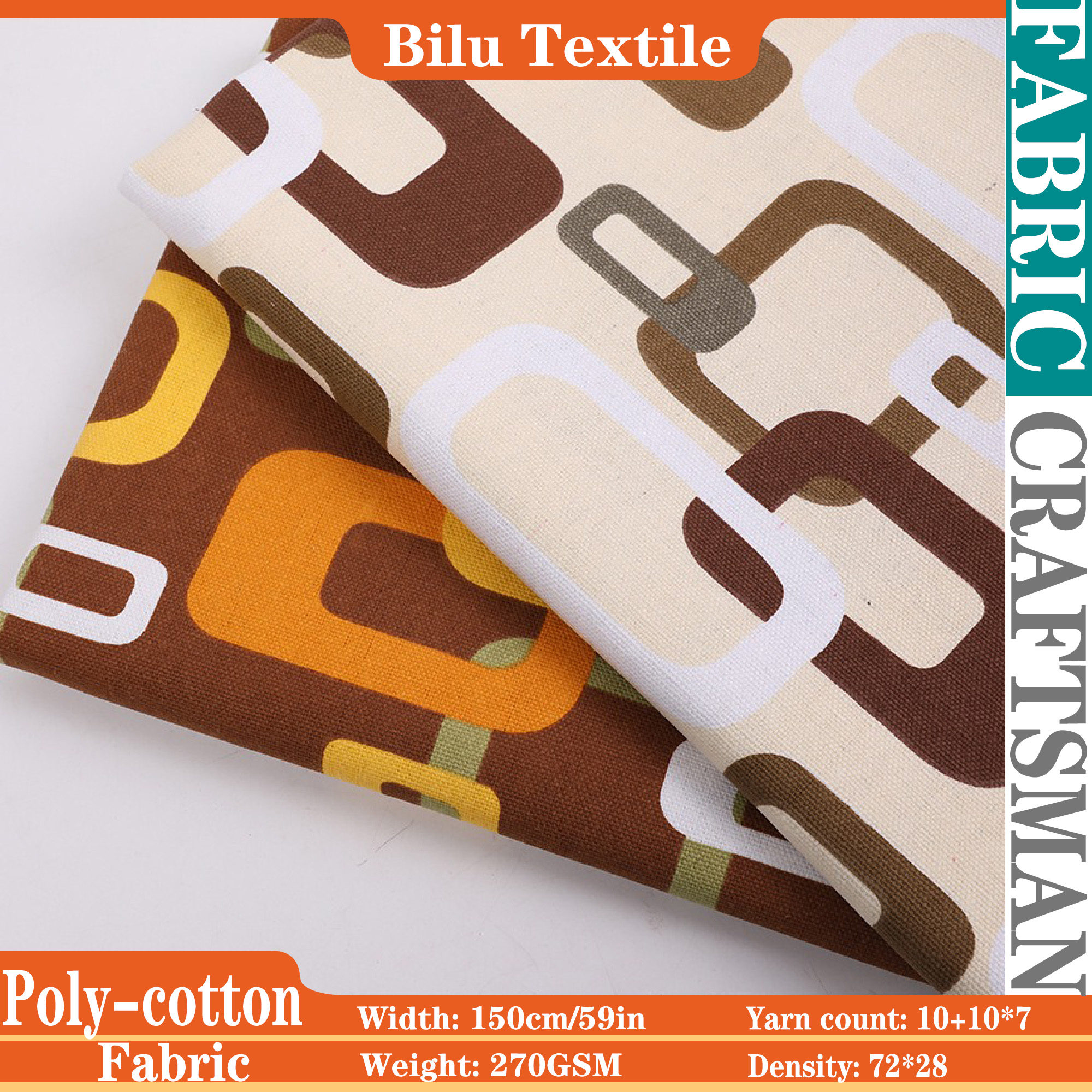 Home Textiles Designer - Poly-Cotton Canvas Fabric - Designer Home