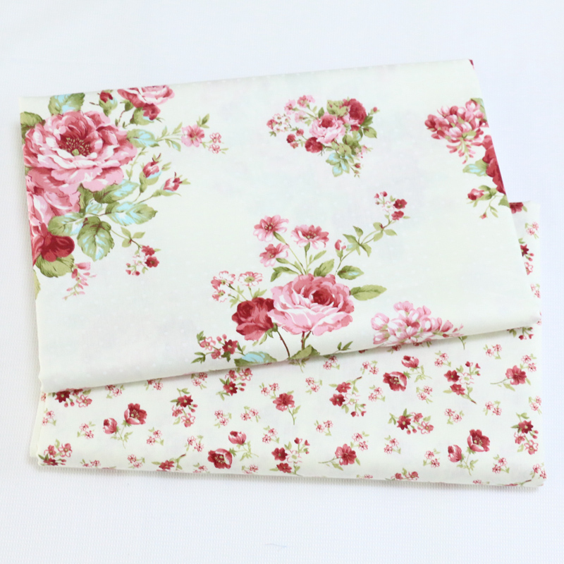 Home Textiles And Decor - Cotton Twill Printed Fabric Peony Small