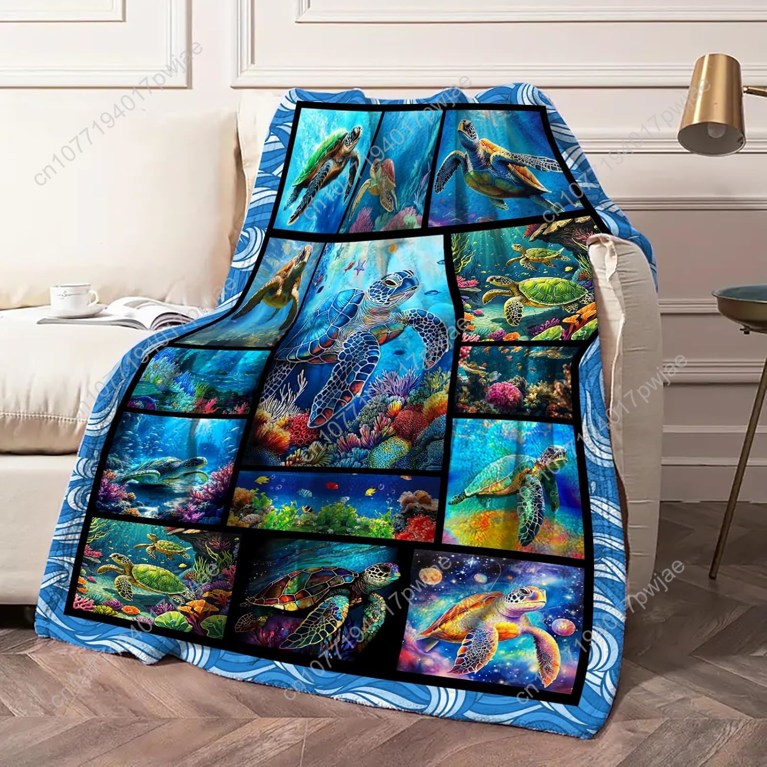 Sea Turtle Flannel Throw Blank – обзор и цена Home Textiles And Decor