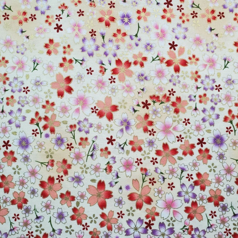 Cotton Gold Foil Printed Fabri – обзор и цена Japanese Home Textiles