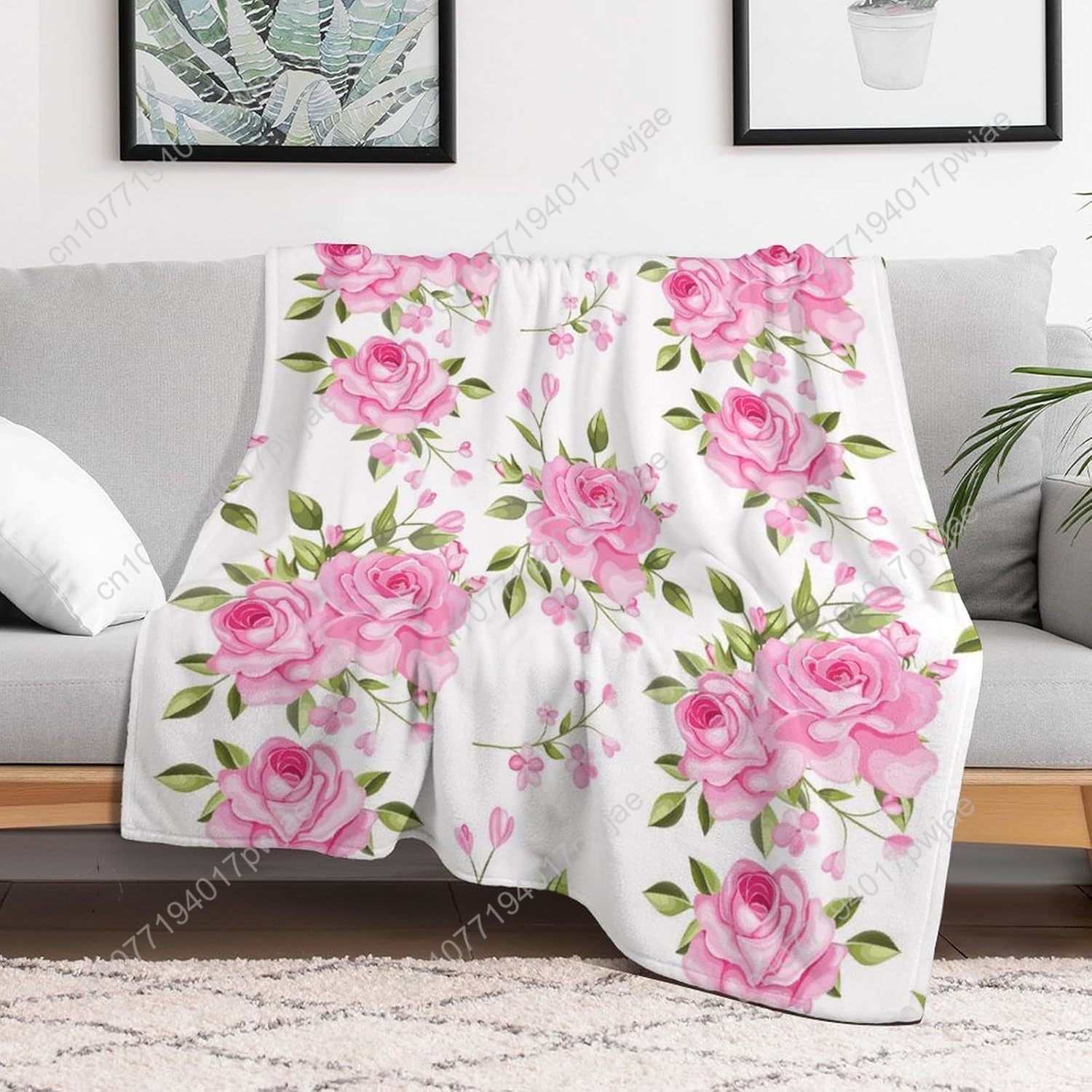 Pink Flower Throw Blanket Flor – обзор и цена Home Textiles And Decor