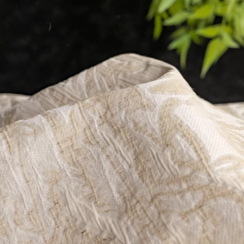 Beige Linen Jacquard Fabric Fl – обзор и цена Home Textiles Designer