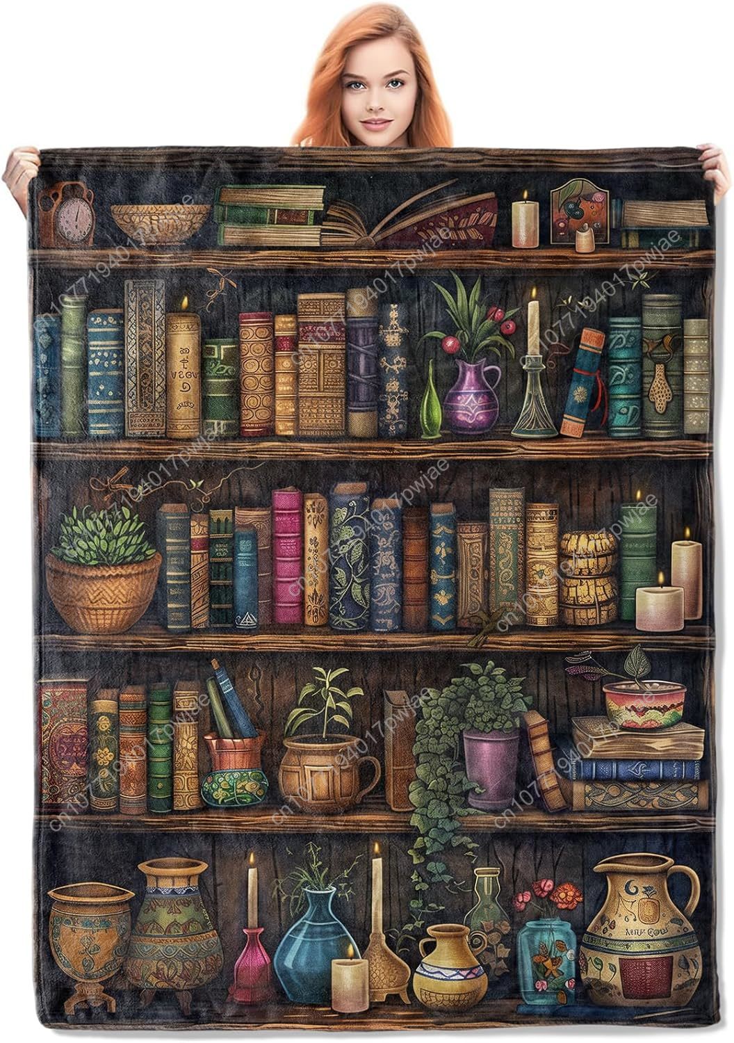 Vintage Bookshelf Blanket Read – обзор и цена Home Textiles And Decor