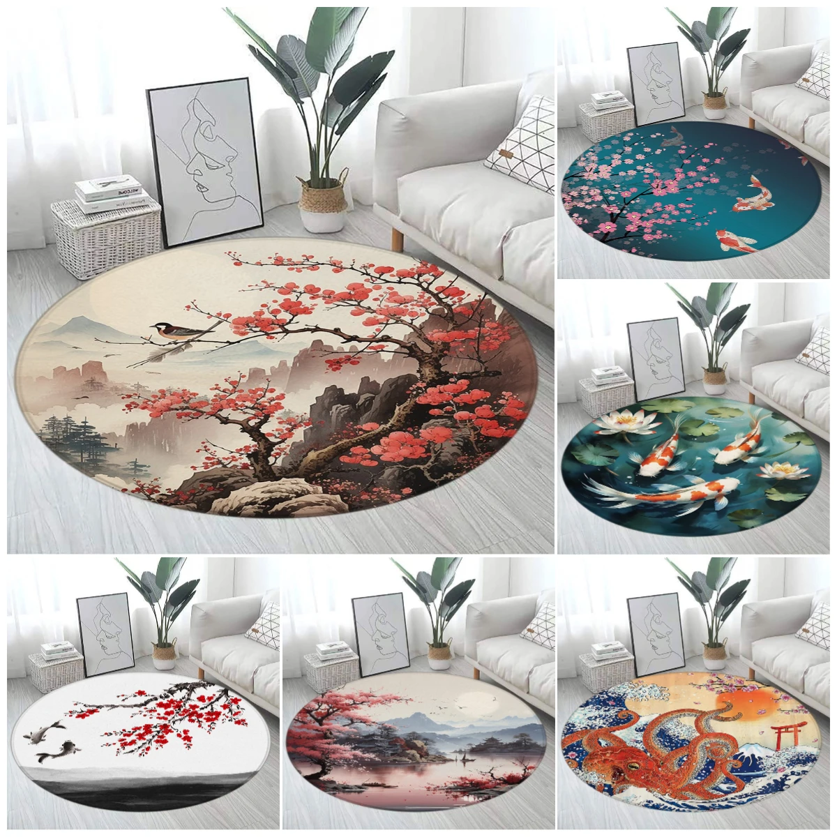 Japanese Koi & Cherry Blossom  – обзор и цена Japanese Home Textiles