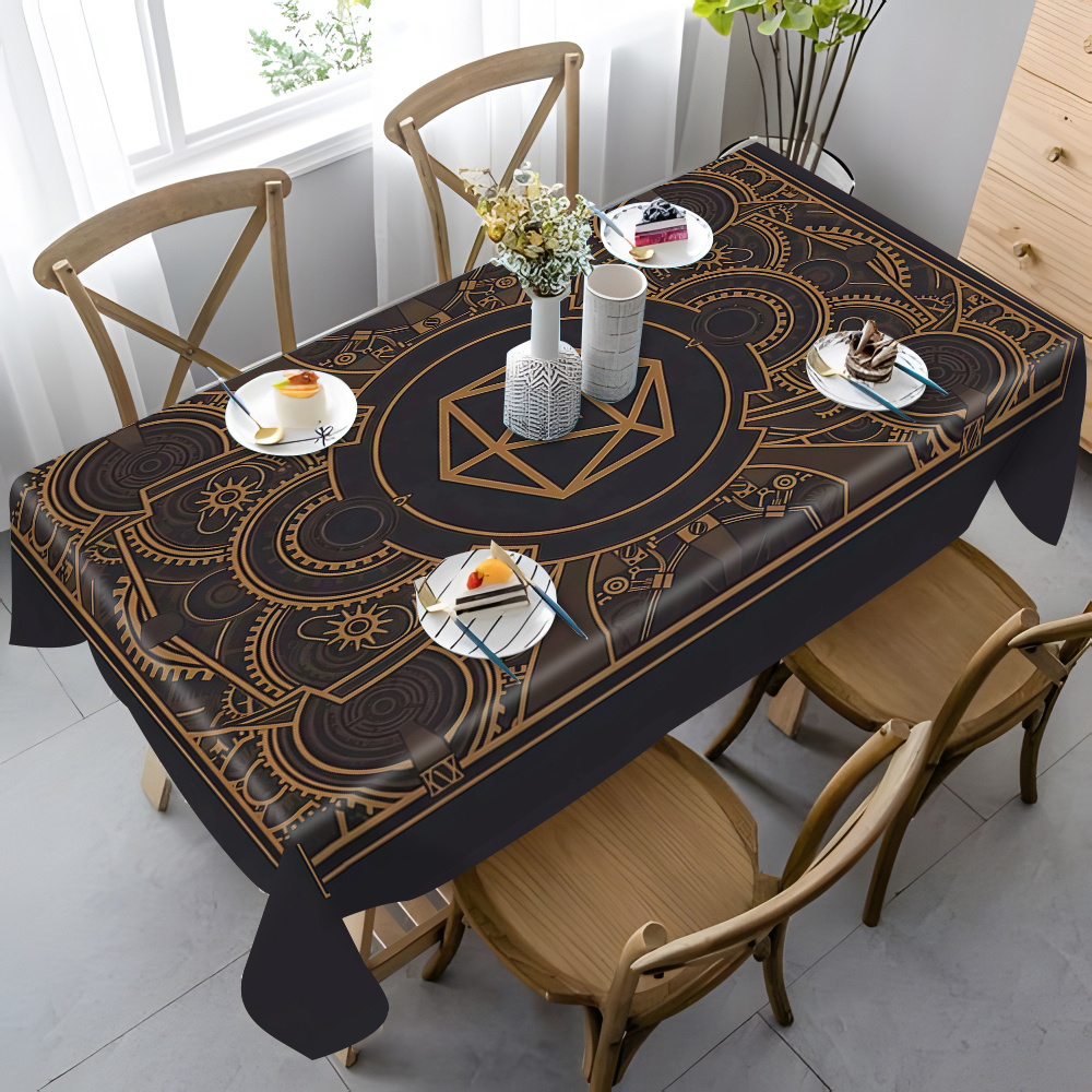 Steampunk Black Golden Gear Pa – обзор и цена Home Textiles And Decor