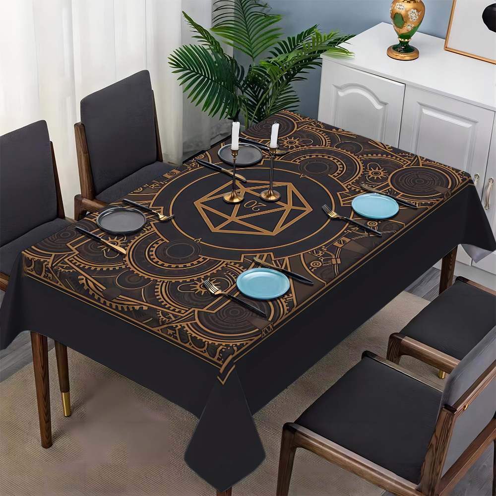 Steampunk Black Golden Gear Pa – обзор и цена Home Textiles And Decor