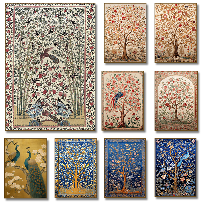 Antique Indian Textile Birds F – обзор и цена Home Textiles Room Spray