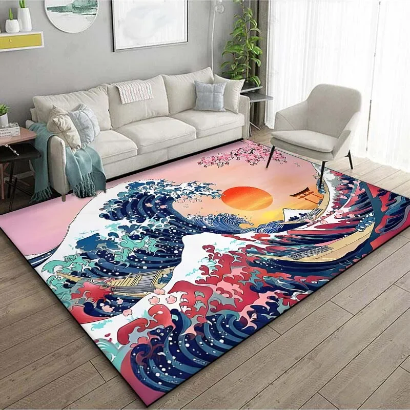 Japanese Art Kanagawa Waves Ca – обзор и цена Japanese Home Textiles