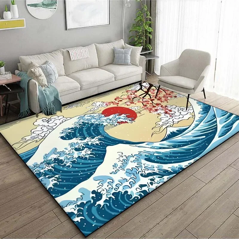 Japanese Art Kanagawa Waves Ca – обзор и цена Japanese Home Textiles