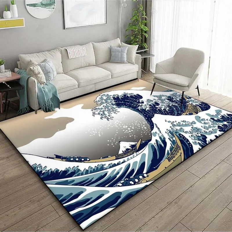 Japanese Art Kanagawa Waves Ca – обзор и цена Japanese Home Textiles