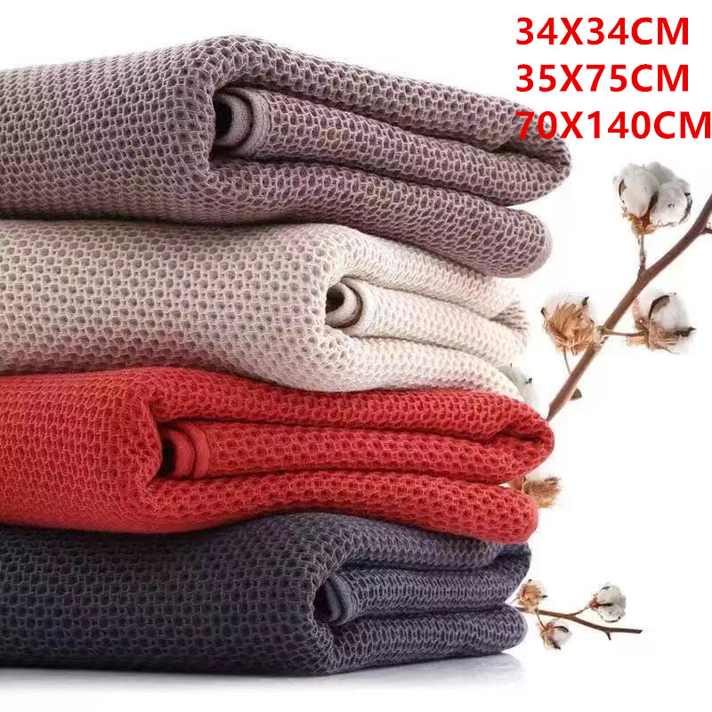 Pure Cotton Waffle Bath Towel  – обзор и цена Home Textiles Face Towel