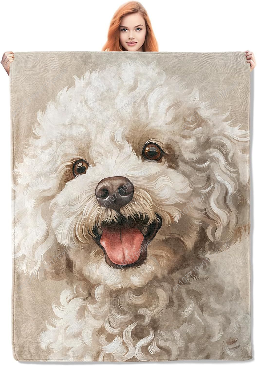 Joyful Poodle Portrait Blanket – обзор и цена Home Textiles Designer