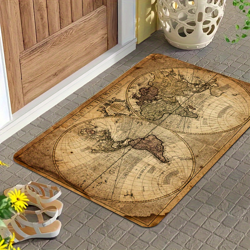 Vintage Map Design Non-Slip Fl – обзор и цена Home Textiles Designer