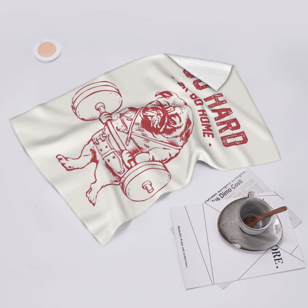 Custom Go Hard Or Go Home Pug  – обзор и цена Home Textiles Face Towel