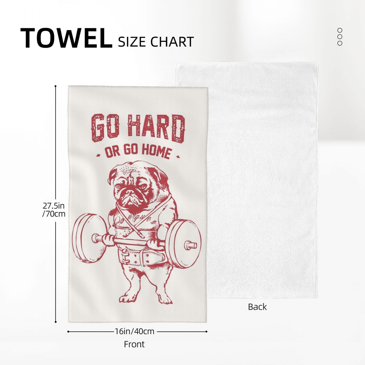 Custom Go Hard Or Go Home Pug  – обзор и цена Home Textiles Face Towel